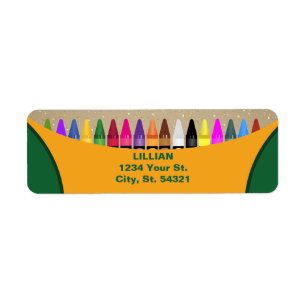 Crayon Colors Label