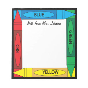 Crayon Colors Notepad