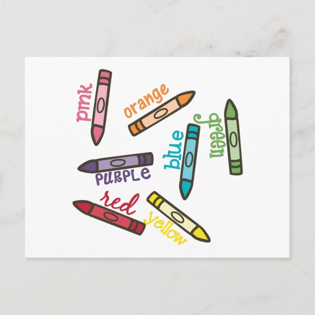 Crayon Colors Postcard (Front)