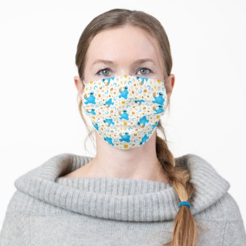 Crayon Cookie Monster Cookie Pattern Adult Cloth Face Mask