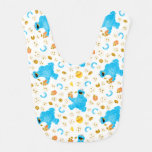 Crayon Cookie Monster Cookie Pattern Baby Bib
