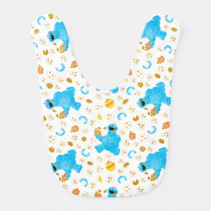 Crayon Cookie Monster Cookie Pattern Baby Bib
