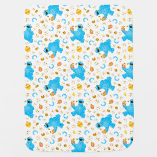 Crayon Cookie Monster Cookie Pattern Baby Blanket