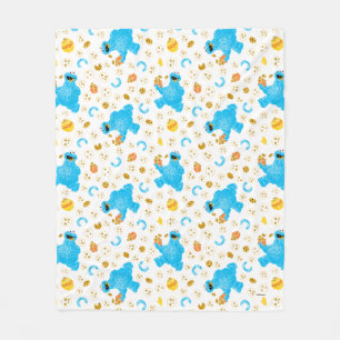 Crayon Cookie Monster Cookie Pattern Fleece Blanket