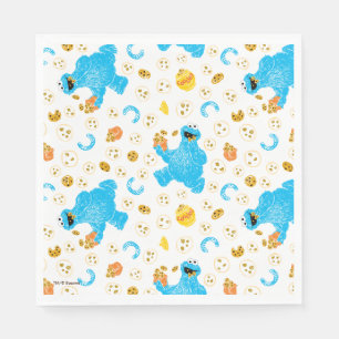 Crayon Cookie Monster Cookie Pattern Napkins