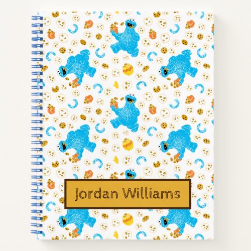 Crayon Cookie Monster Cookie Pattern Notebook