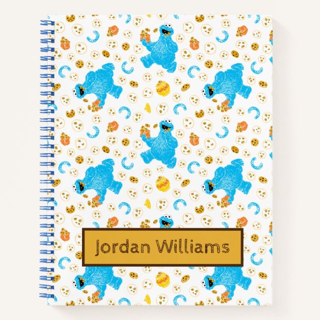 Crayon Cookie Monster Cookie Pattern Notebook (Front)
