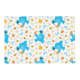 Crayon Cookie Monster Cookie Pattern Placemat