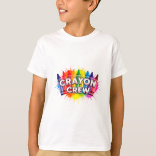 Crayon Crew Colorful Classroom Squad T-Shirt