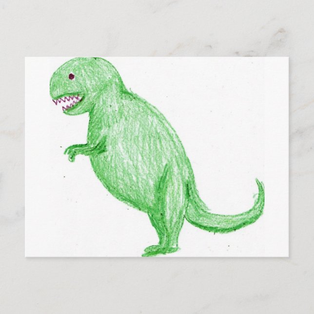 Crayon Dinosaur Postcard (Front)