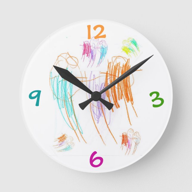 Crayon Drawing Clock (Front)