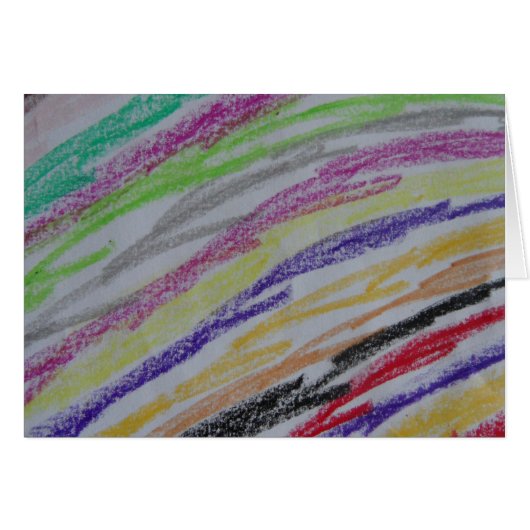 Crayon Drawing Lines Cards (Front Horizontal)