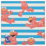 Crayon Elmo Stripe Pattern Fabric