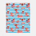 Crayon Elmo Stripe Pattern Fleece Blanket