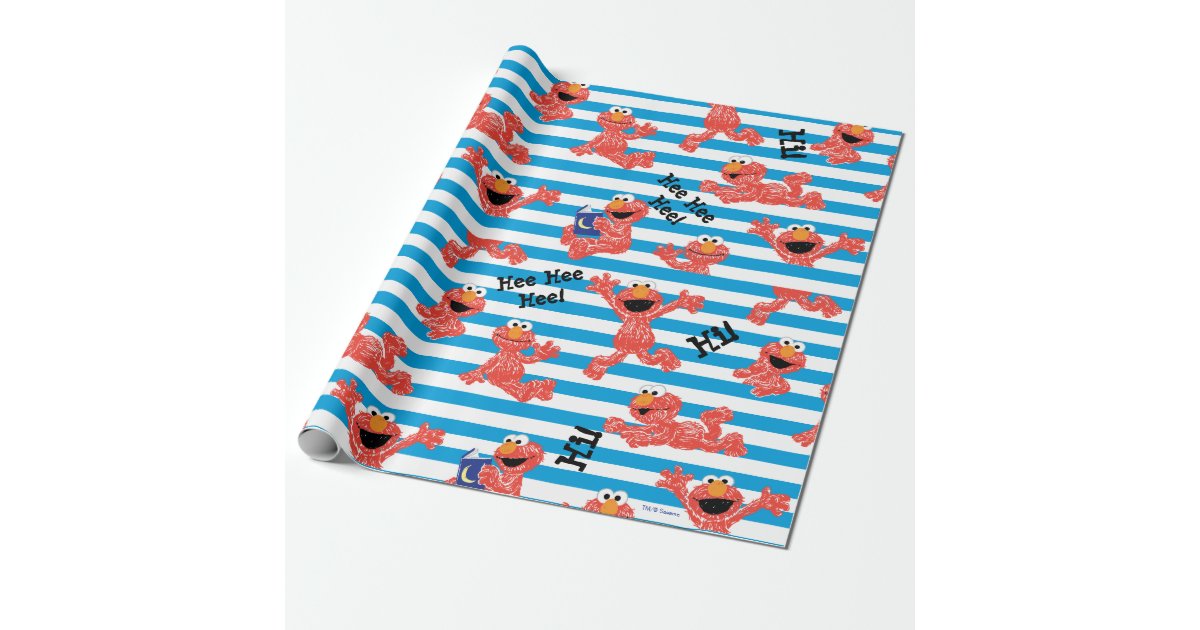 Crayon Elmo Stripe Pattern Wrapping Paper Zazzle