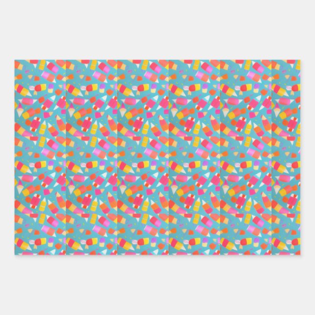 Crayon Explosion  Wrapping Paper Sheets (Front)