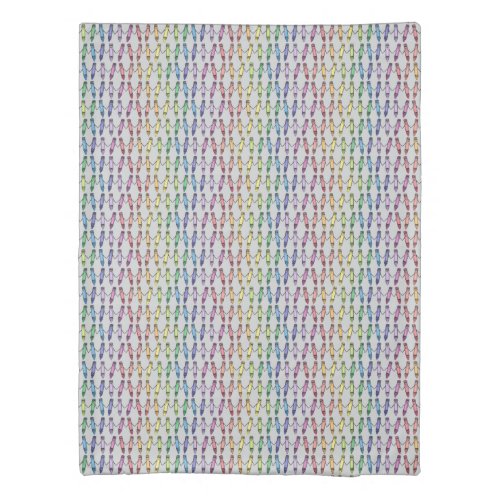 Crayon Friends Colorful Pattern Duvet Cover