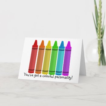 Crayon Greeting Card by Customizables at Zazzle