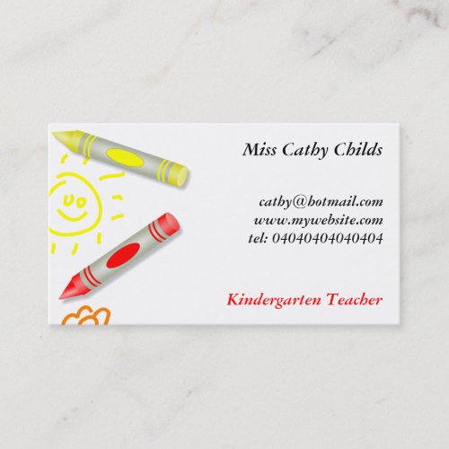 Crayon House, Business Card Templates
