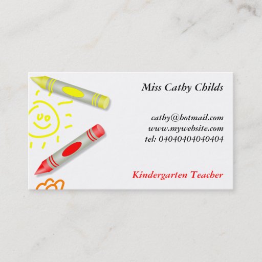 Customizable Crayon House, Business Card Templates