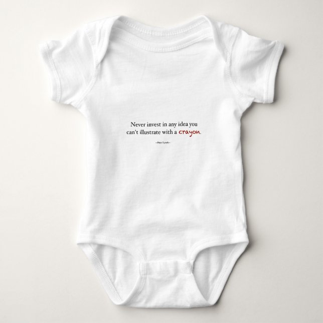 Crayon investing baby bodysuit (Front)