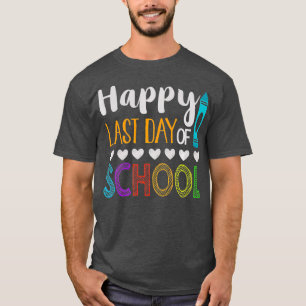 Crayon Last Day Of School Kindergarten Teacher T-Shirt