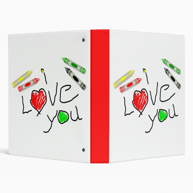 Crayon Love 3 Ring Binder (Background)