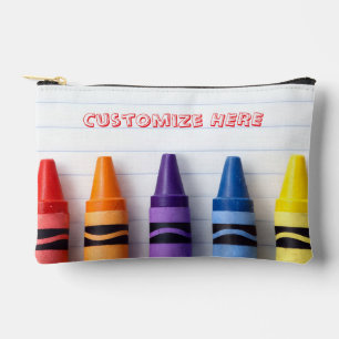 Crayon Notebook Paper Zippered Pouch