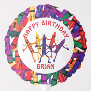 Crayon Party Crayons Design Balloon