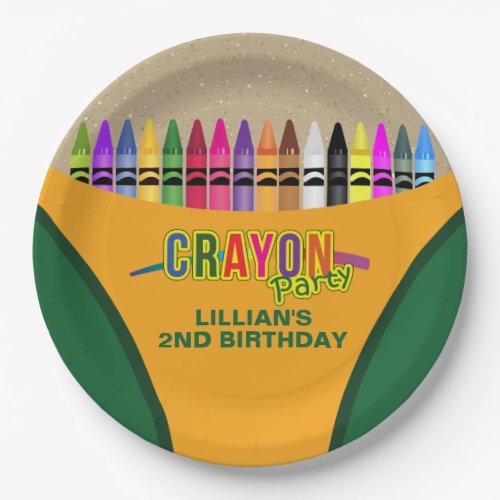 Crayon Party Paper Plates