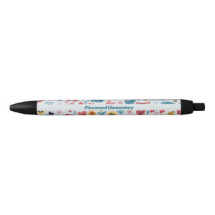 Crayon Pastel Heart & Flowers Pen