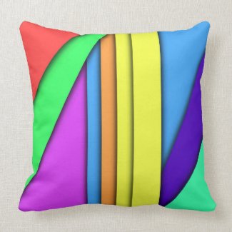 Crayon Rainbow Throw Pillow