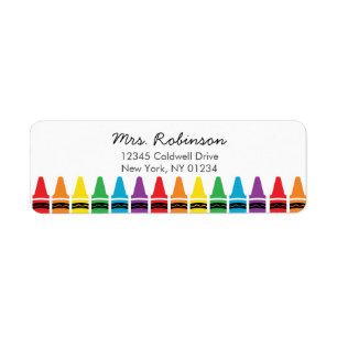 Crayon Return Address Labels