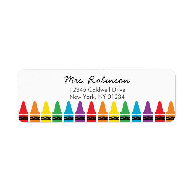 Crayon Return Address Labels (Front)