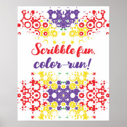 Crayon Scribble Geographic Pattern Quote Poster