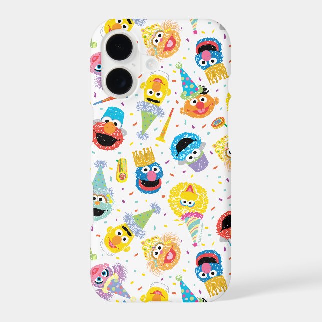 Crayon Sesame Pals Party Pattern iPhone Case (Back)