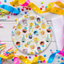 Crayon Sesame Pals Party Pattern Paper Plates
