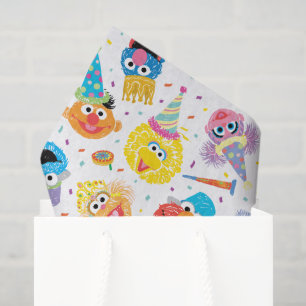 Crayon Sesame Pals Party Pattern Tissue Paper