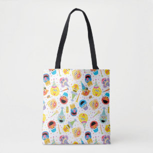 Crayon Sesame Pals Party Pattern Tote Bag