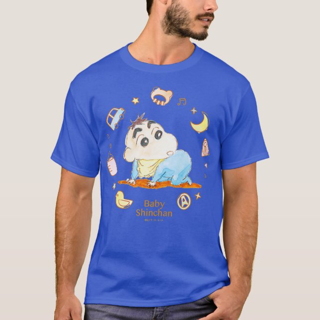 Crayon Shin-chan Baby Shin-chan crawling Premium T-Shirt (Front)