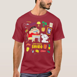 Crayon Shin-chan happyshiro Shin-chan study T-Shirt