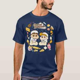 Crayon Shin-chan Making bread with Himawari Time T-Shirt