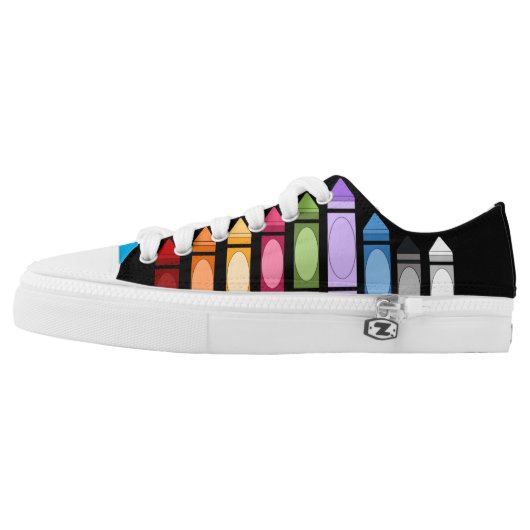 Crayon Shoes. Low-Top Sneakers (Left Shoe Outside)