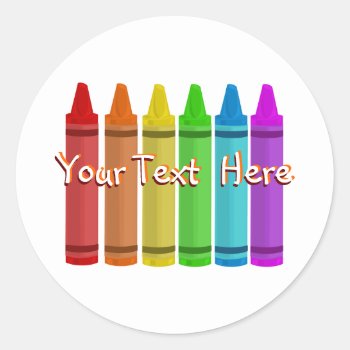 Crayon Stickers by Customizables at Zazzle