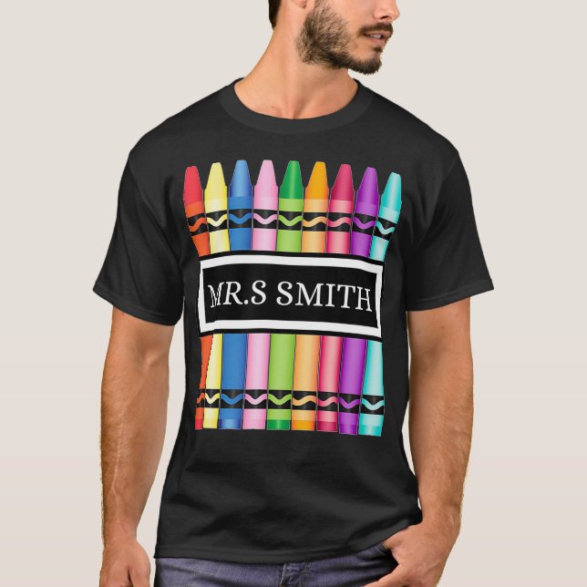 Crayon Teacher Back To School Shirt (Front)