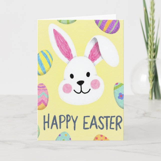 Crayon Texture Easter Card (Front)