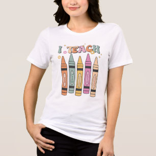 Crayon Values – A Colorful Celebration of Teaching Tri-Blend Shirt