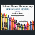 Crayon Wave Graduation Certificate<br><div class="desc">Crayon Wave Graduation Certificate</div>