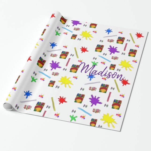 Crayon Wrapping Paper (Unrolled)