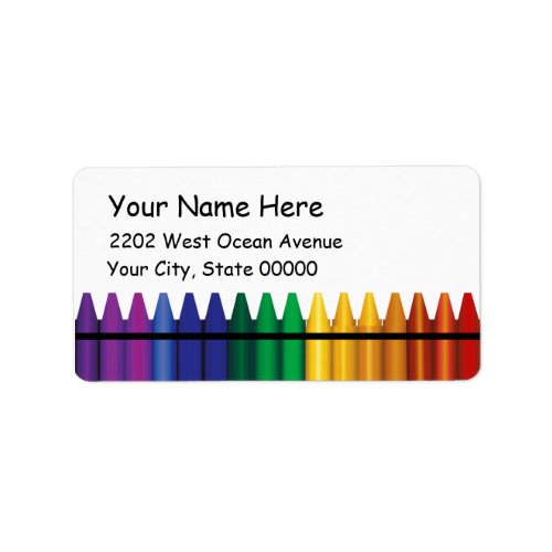 Crayons Address Label